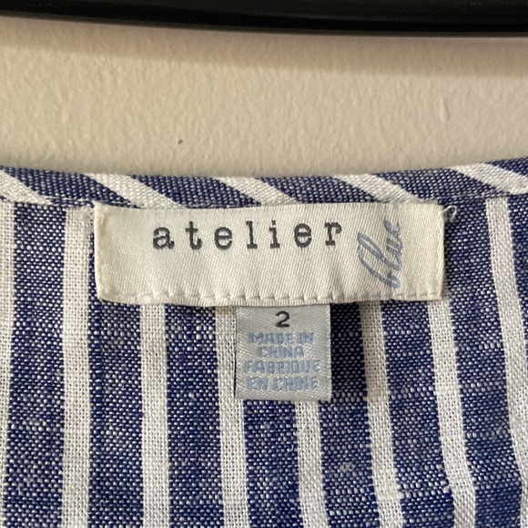 Blue and White Striped Dress - Picture 4 of 7